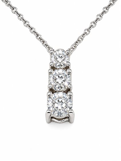 Collana Vidali Gioielli Donna in Oro bianco Zircone COOR-33-34 - COOR-33-34